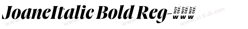 JoaneItalic Bold Reg字体转换